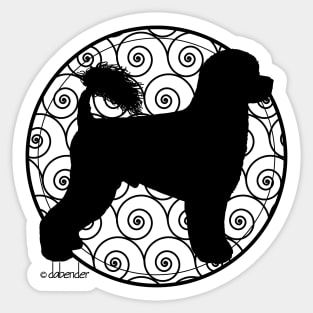 Portuguese Water Dog Retriever Waves Sticker